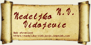 Nedeljko Vidojević vizit kartica